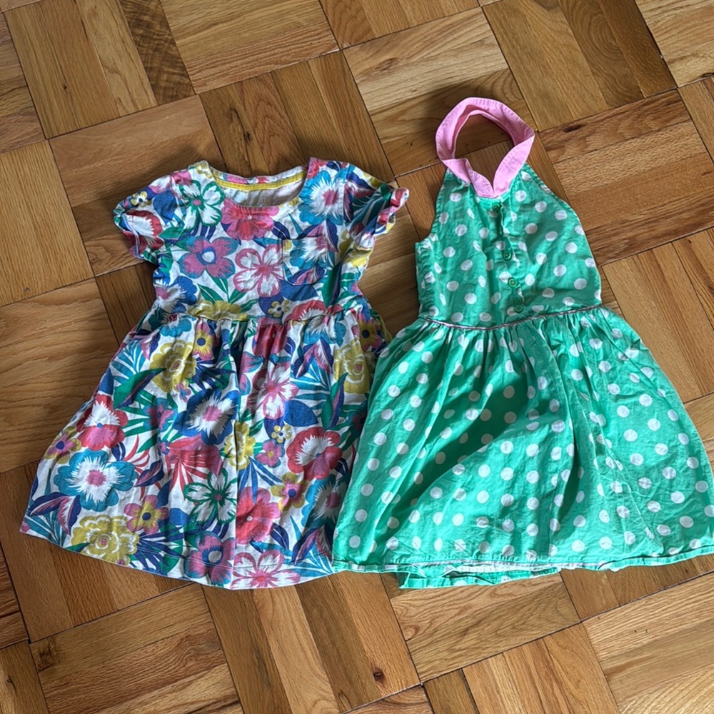 Floral and Polka Dot Kids Dress Set